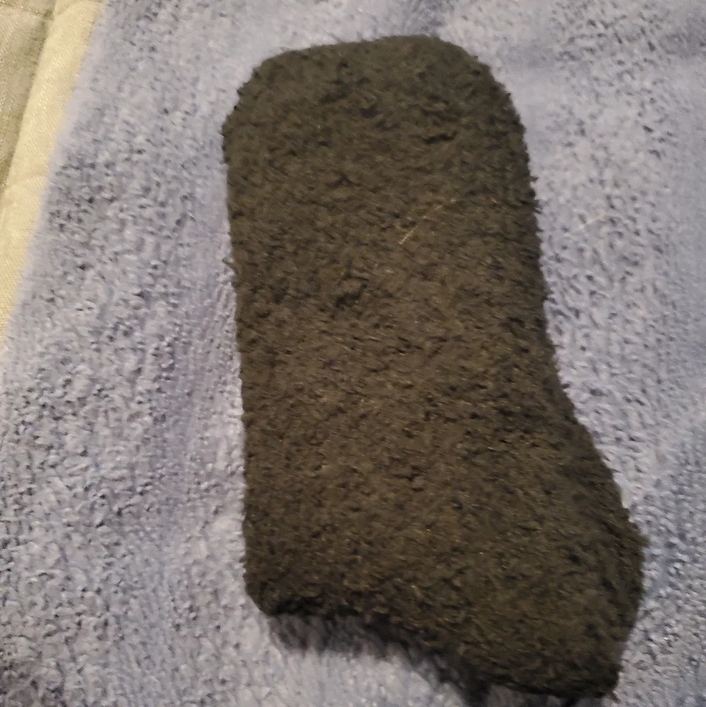 PINK Victoria's Secret Black Plush Socks